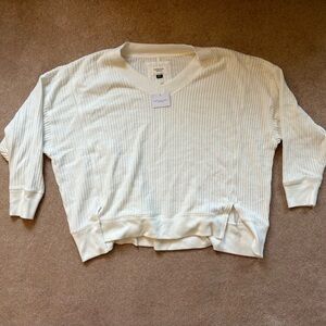 AE Big Hug V-Neck Waffle Sweater